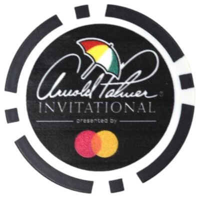 ARNOLD PALMER INVITATIONAL Logo - BLACK/WHITE - POKER CHIP Ball Marker