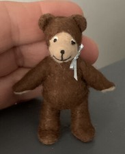 Tiny Dollhouse Detailed Miniature Fur Covered Clay Sculpted Bear Artist 2.25
