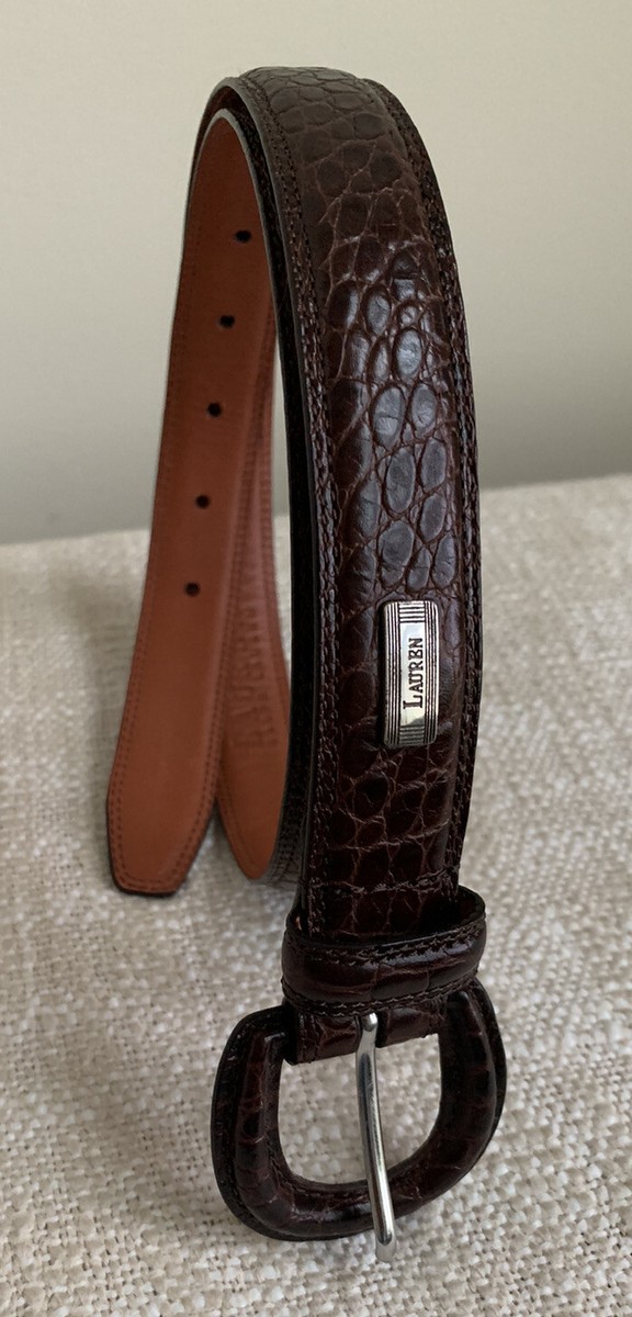 Lauren Ralph Lauren Womens Belt Sz M 31-32 Brown Italian  display picture 3