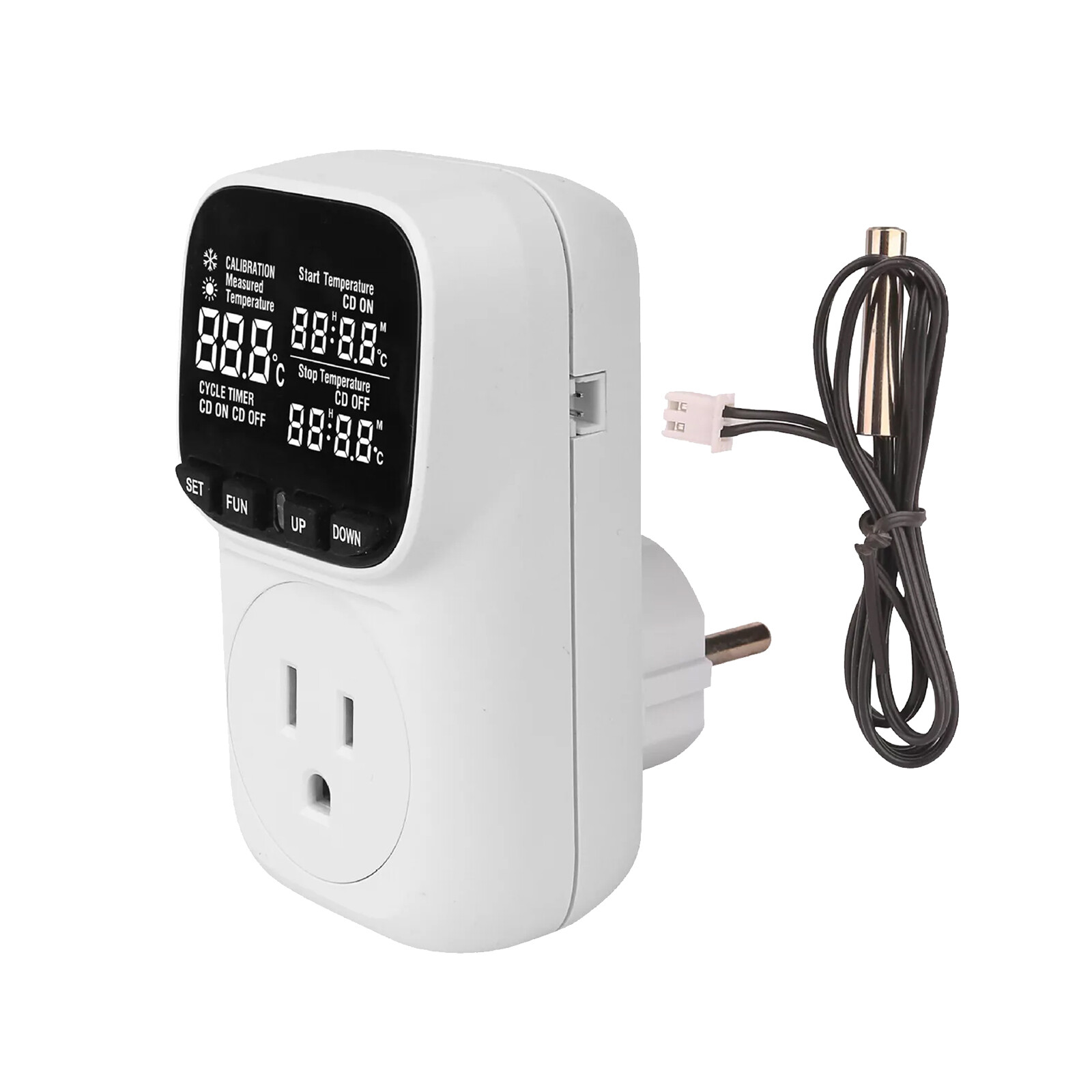 Digital Thermostat Outlet Plug Temperature Controller Outlet Socket 110V LCDsMJD