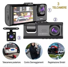 DASHCAM TELECAMERA PER AUTO FRONTE E RETRO FULL HD DVR VIDEOCAMERA DASH CAM AUTO