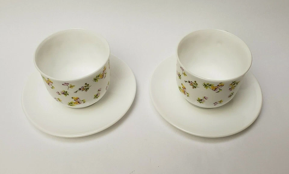 Martha Stewart日常咖啡茶杯茶碟 (2) 白色 多色 法国 — 第 2/4 张图片