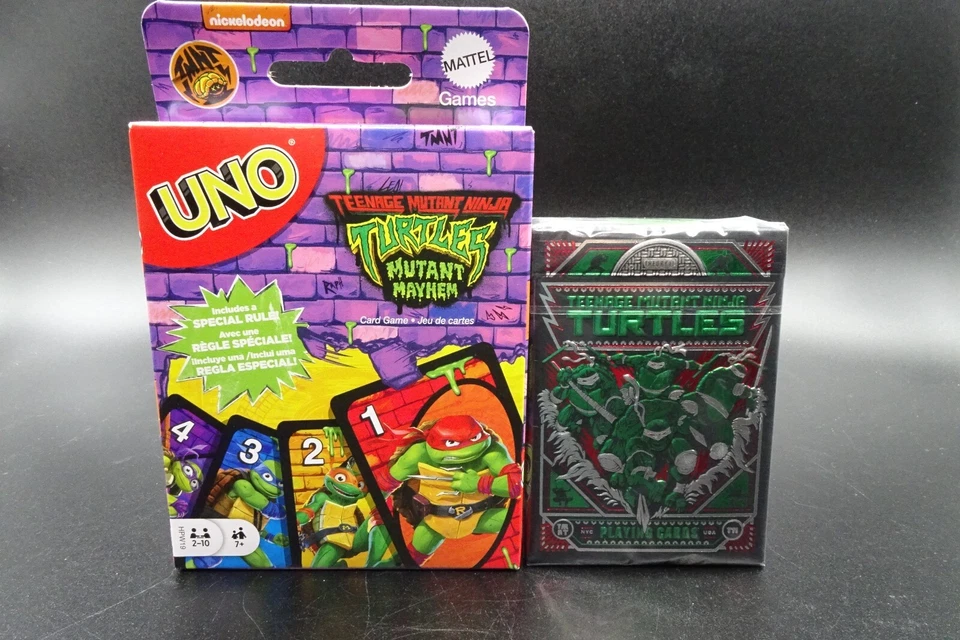 Mattel UNO & Theory11 "Teenage Mutant Ninja Turtles" Bundle FUN Family Pack New - Image 3 of 4