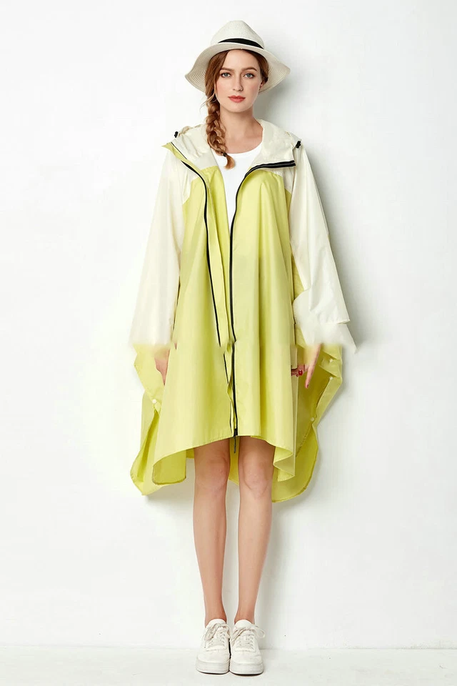 Unisex Raincoat Waterproof Rain Cover Wear Outdoors Hiking Poncho Jacket Cloak - Image 2 of 4