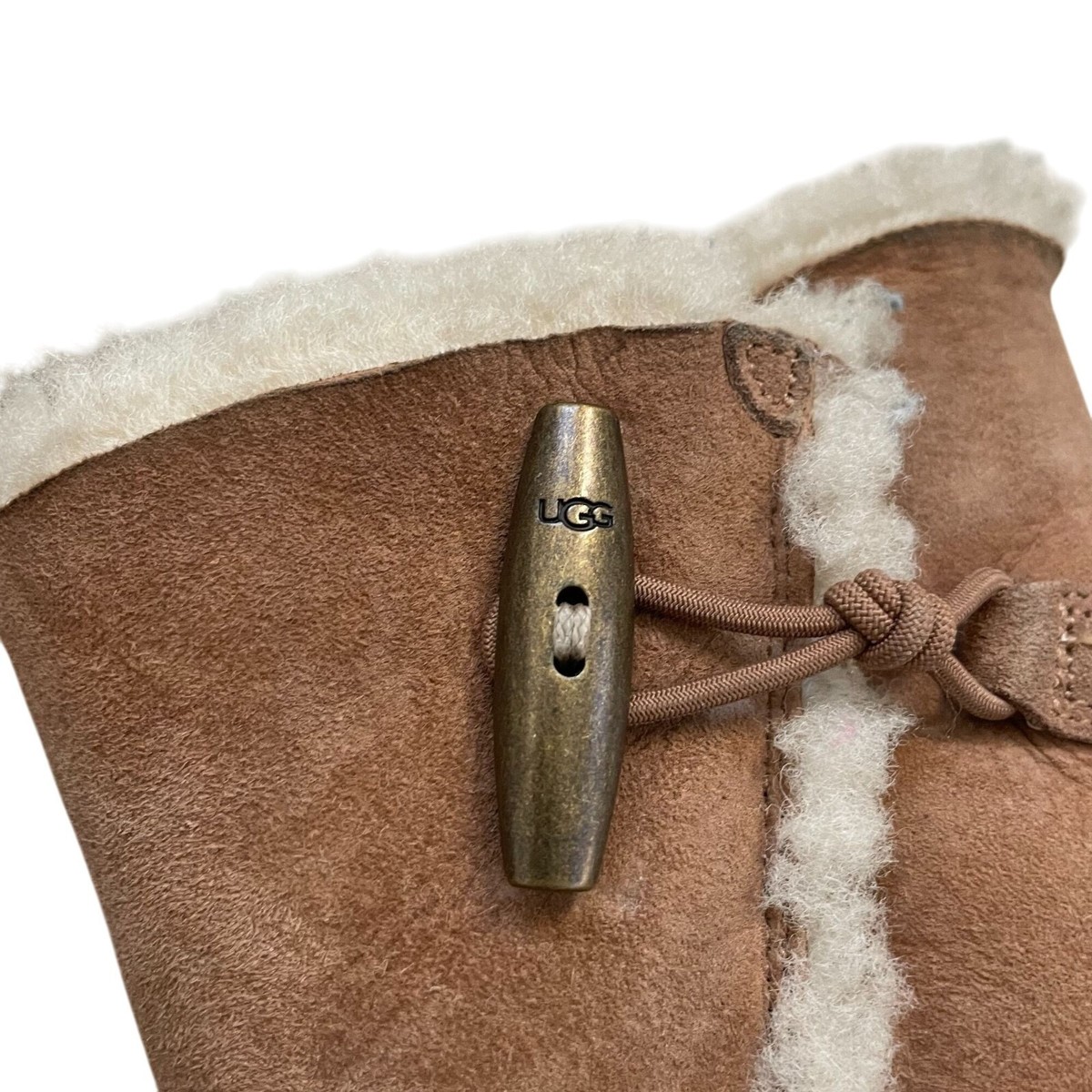 UGG Classic Femme Brown Chestnut Suede Toggle Wedge Boots Shoes Women\'s Size 5.5 s-l1200.jpg main image 3