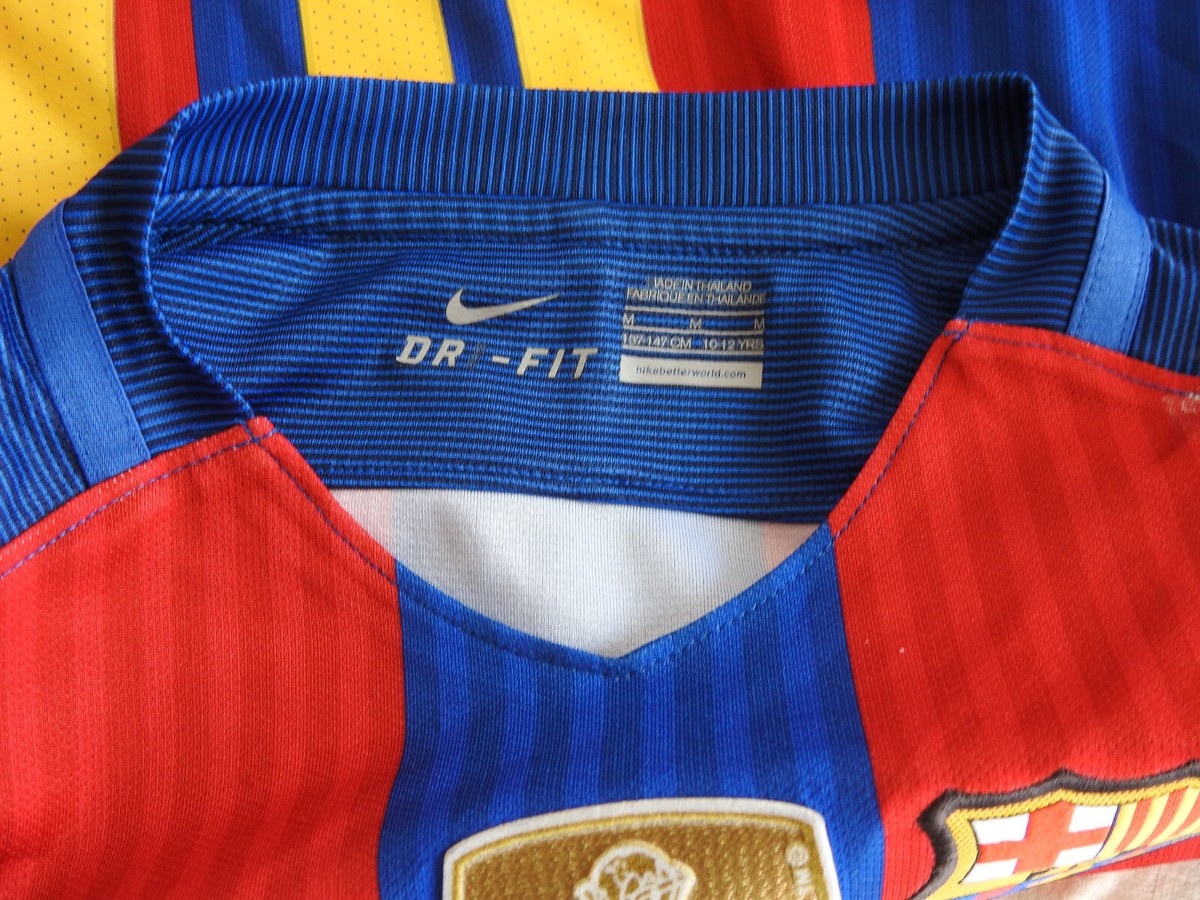 FC Barcelona 2016 Home Jersey #10 Nike Shirt Size Boys M Soccer