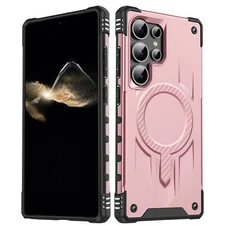 For iPhone 16 Pro Max 15 Pro Mag Safe Magnetic Shockproof Rugged Case Non-Slip