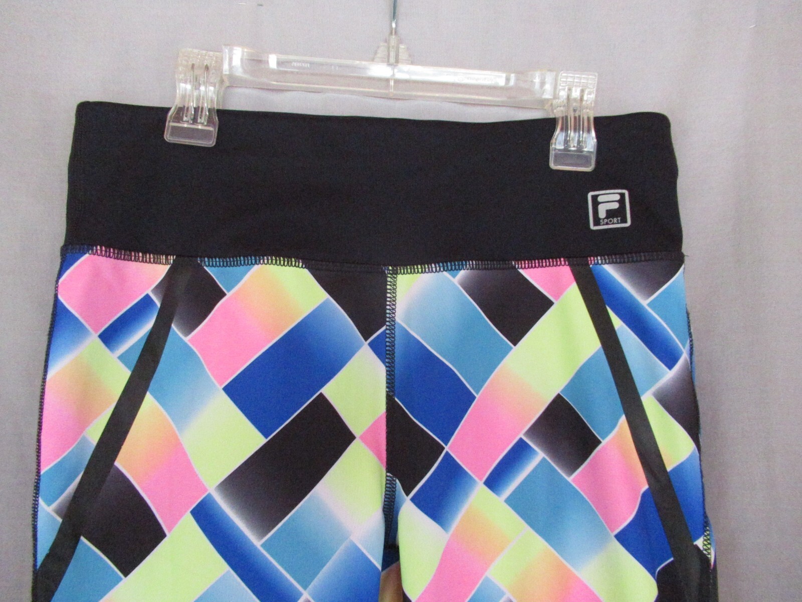Leggings Fila Sport blu medio multi patchwork capri allenamento yoga corsa