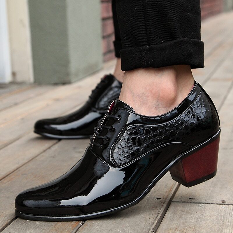 high heel casual shoes for men