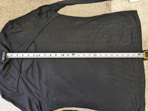INC International Concepts Black Long Sleeve Top Sz OX - Picture 4 of 6