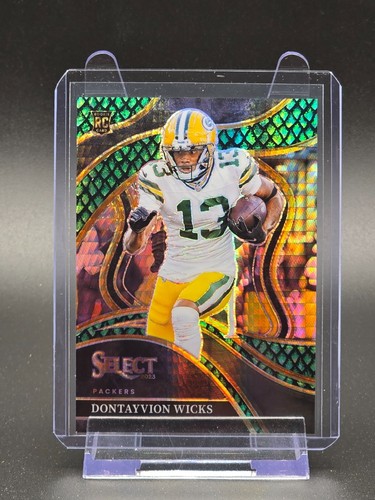 Dontayvion Wicks 2023 Panini Select Dragon Scale Refractor Club Level 59/70 SSP!