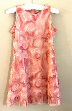 HAYDEN GIRLS Floral-Like Swirls Sleeveless A- Line Dress - Pink - NWT M 10