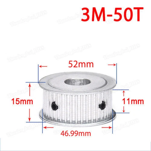 Polea de correa de distribución HTD 3M para correa de distribución de 10 mm de ancho tipo AF 12T-60T diámetro 4-10 mm Foto 4 de 4