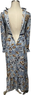 BCBGMAXAZRIA Women's Short Fit & Flare Evening Dress - One Long Bishop Sleeve, Asymmetrical Hem, Tie Front - View #3
