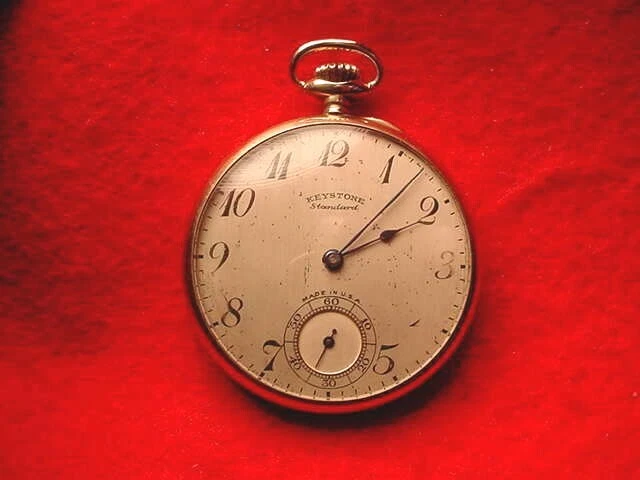 KEYSTONE STD BY NEW YORK STD 12 SIZE GOLD FILLED WATCH RUNS SETS WELL 2463