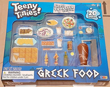 Teeny Tinies GREEK FOOD Mini Food Playset Toy Doll/Dollhouse Miniatures 20 Piece