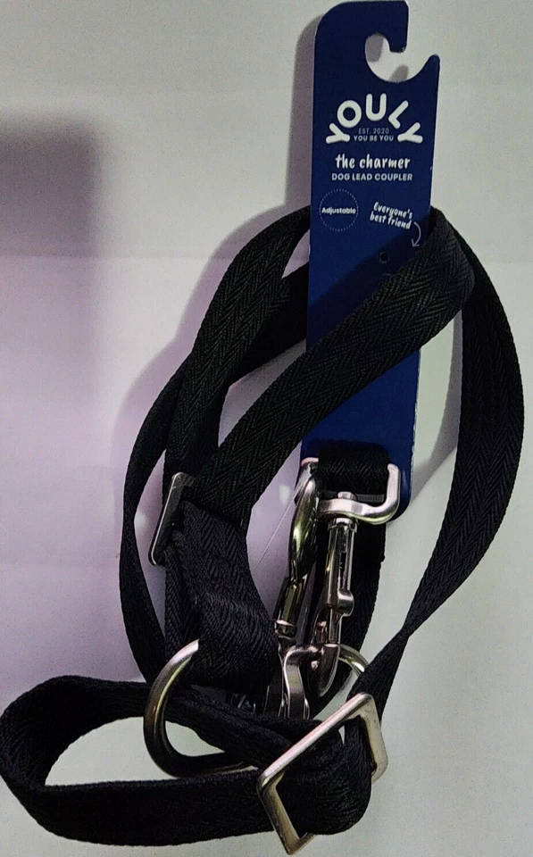 YOULY Black Adjustable Leash Coupler for Dogs Medium / Large - Image 2 of 4