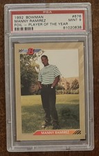 1992 MANNY RAMIREZ BOWMAN FOIL Player of the Year #676 PSA 9 