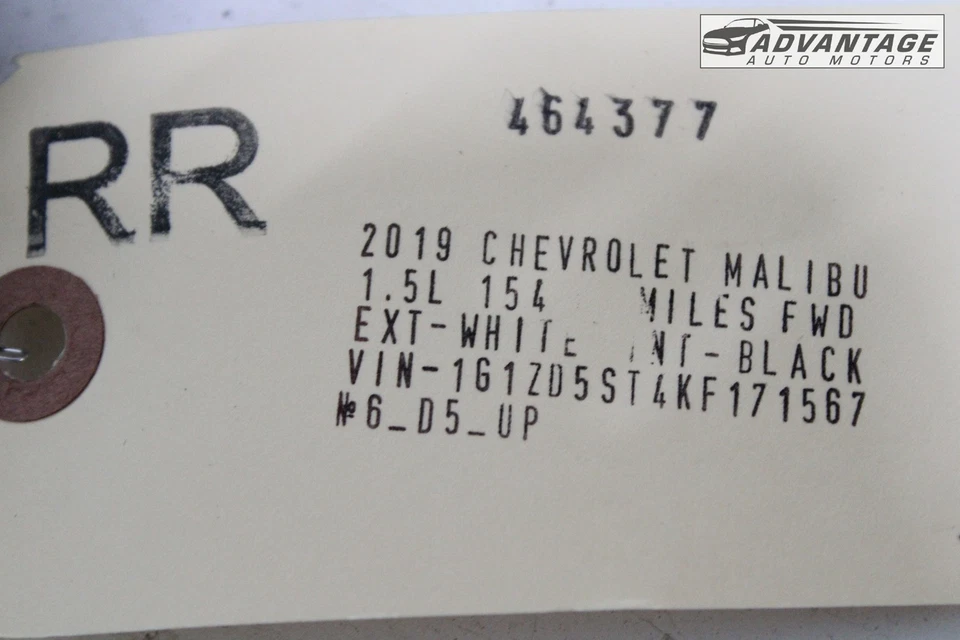 Chevrolet Malibu 2016-2025 puerta trasera derecha sello de resistencia 84218975 OEM Foto 3 de 3