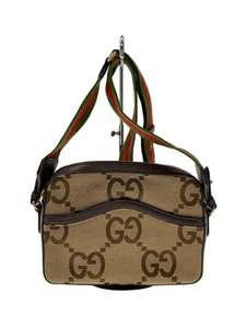 Sac bandoulière GUCCI jumbo GG toile beige motif total occasion