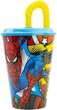 Stor Glass Children With Breaker MARVEL Spiderman 430ML Plastic Without