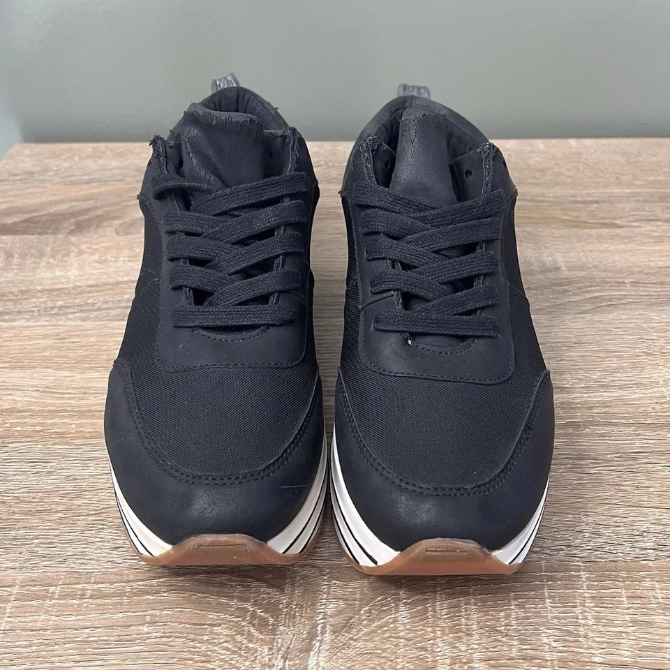 Женские кроссовки ZARA Basic Collection черные на платформе размер 39 (США 8) - Изображение 2 из 4