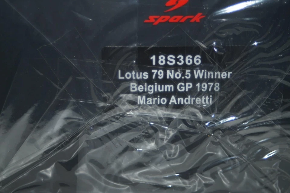 Spark Lotus 79 Winner Belgium GP 1978 1:18 Scale Resin 18S366 - Image 3 of 4