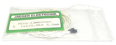 Jaeger Elektronik 5 Mini-Lämpchen 14V / 0,04A / 3,2mm NEU - Versand ab 1,80   !!