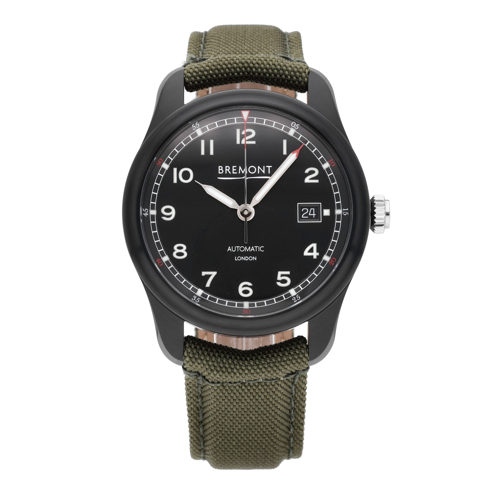 Bremont Airco Mach 1 Jet Black Dial 40mm Automatic Men's Watch AIRCO-M1-JET-R-S