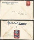 1932 Gold Medal Coffee Illustrated Advertising 3c RPO – NORTH BAY & S.S. MARIE