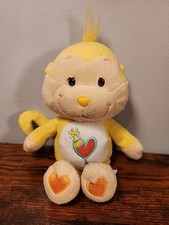 Care Bear Cousins Playful Heart Monkey 12" 2004 Yellow Stuffed Plush Animal