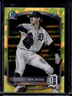 2025 Bowman Draft Sapphire Ben Jacobs Chrome Yellow Refractor 1st #/75 Tigers