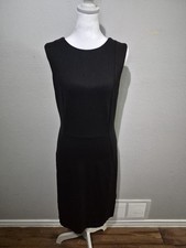 Quince Women Ultra-Stretch Ponte Sleeveless Midi Dress Black Medium Minimalist