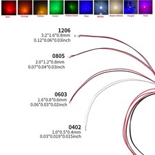 Pre-soldered Micro Litz Wired Leads Smd Led 0402 0603 0805 1206 For Model Train