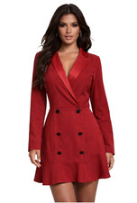 ASOS Double Breasted Blazer Dress Red 10 Long Sleeve A Line NWT