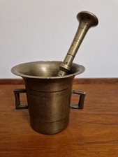 Mörser antiker Apoteker Messing Mörser mit Stößel Apoteke Vintage 