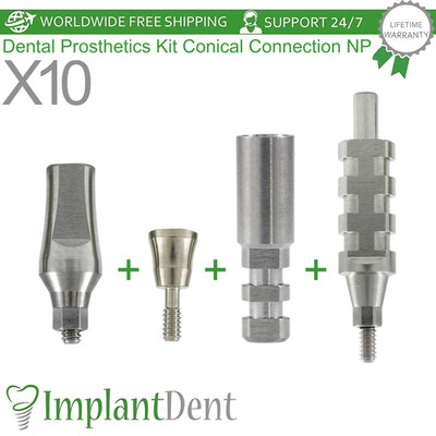 X10 Dental Prosthetics Kit Conical Connection Hex 2.25mm Narrow Platform NP