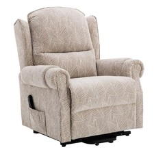 Winchester Dual Motor Riser Recliner Chair in Cream Fabric - Customer Return