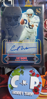2025 Panini Silhouette Football Curt Warner Profile Signatures Auto /99 SEAHAWKS