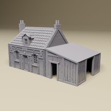 Benouville House 21 Pegasus Bridge WWII tabletop wargaming terrain