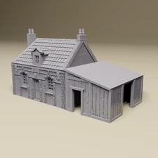 Benouville House 21 Pegasus Bridge WWII tabletop wargaming terrain