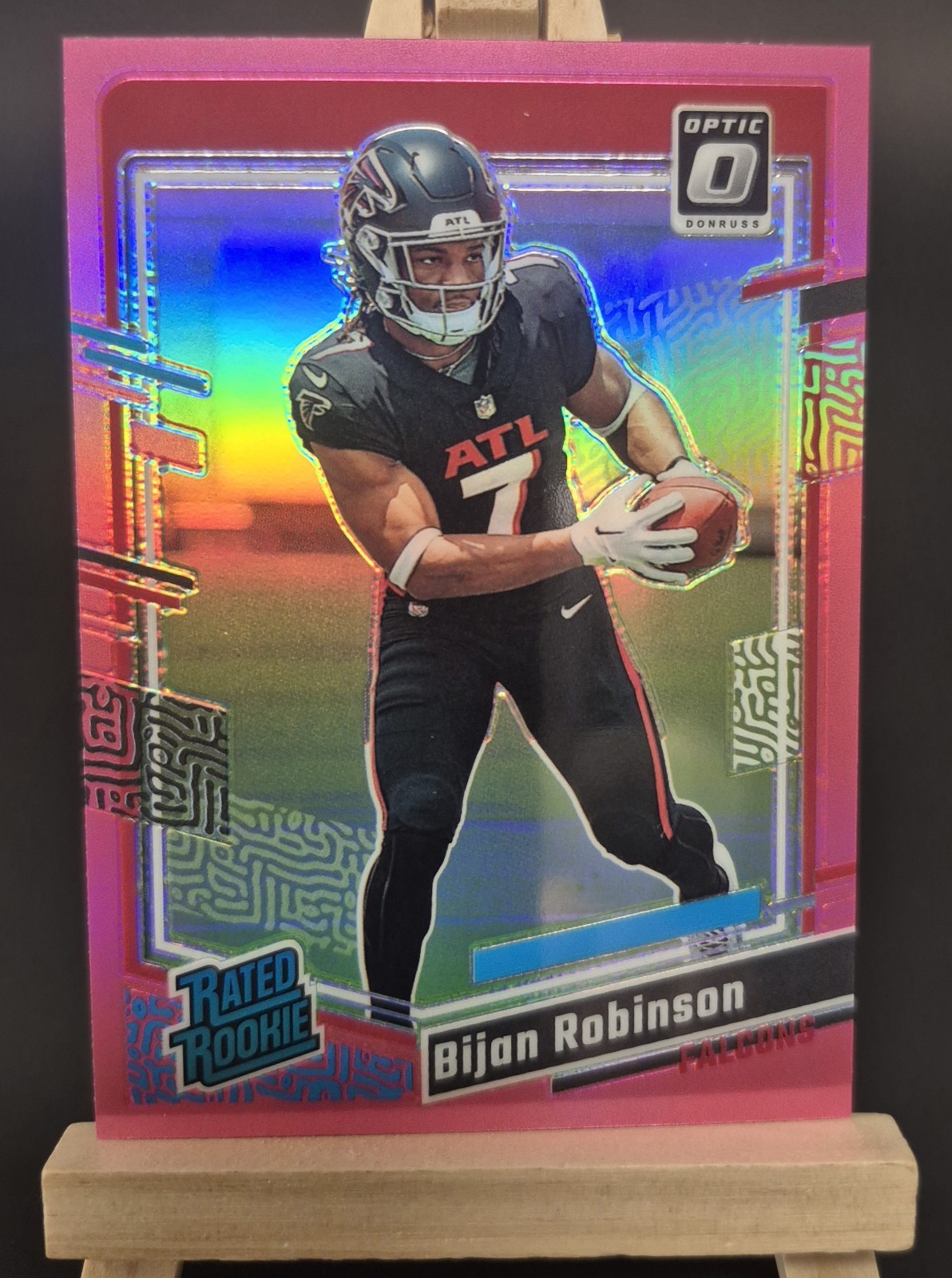 2023 Panini Donruss #305 Bijan Robinson RR Optic Preview Pink Prizm-see pics 3