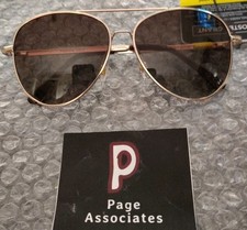 Foster Grant Polarized Gold Aviator Womens Sunglasses 100 UV 44697FGX710