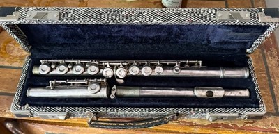 Vintage Gemeinhardt M1 Flute with Black & Tweed Hard Case