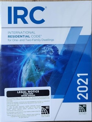 2021 International Residential Code IRC 1st Edition One & Two Family ICC