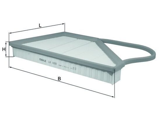 Links Mahle LX 1091 Luftfilter FüR Bentley-image