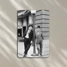 of Laurel & Hardy Vintage Tin Metal Signs Home Décor Measuring 20.32X30.48 Cm Cl
