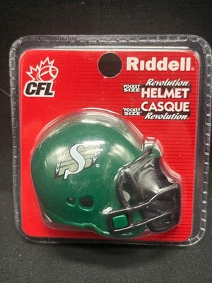 SASKATCHEWAN ROUGHRIDERS CFL Green Traditional Pocket Pro Helmet by Riddell