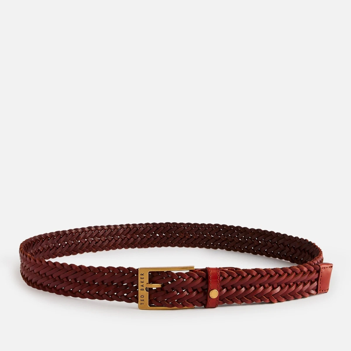 Ted Baker Woven & studded brown leather  belt size 3 All Over Studded Leather Belt - Brown | Boston Proper main image 4