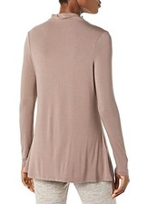 AMAZON ESSENTIALS WOMEN'S JERSEY LONG-SLEEVE MOCK NECK SWING TUNIC - LARGE
